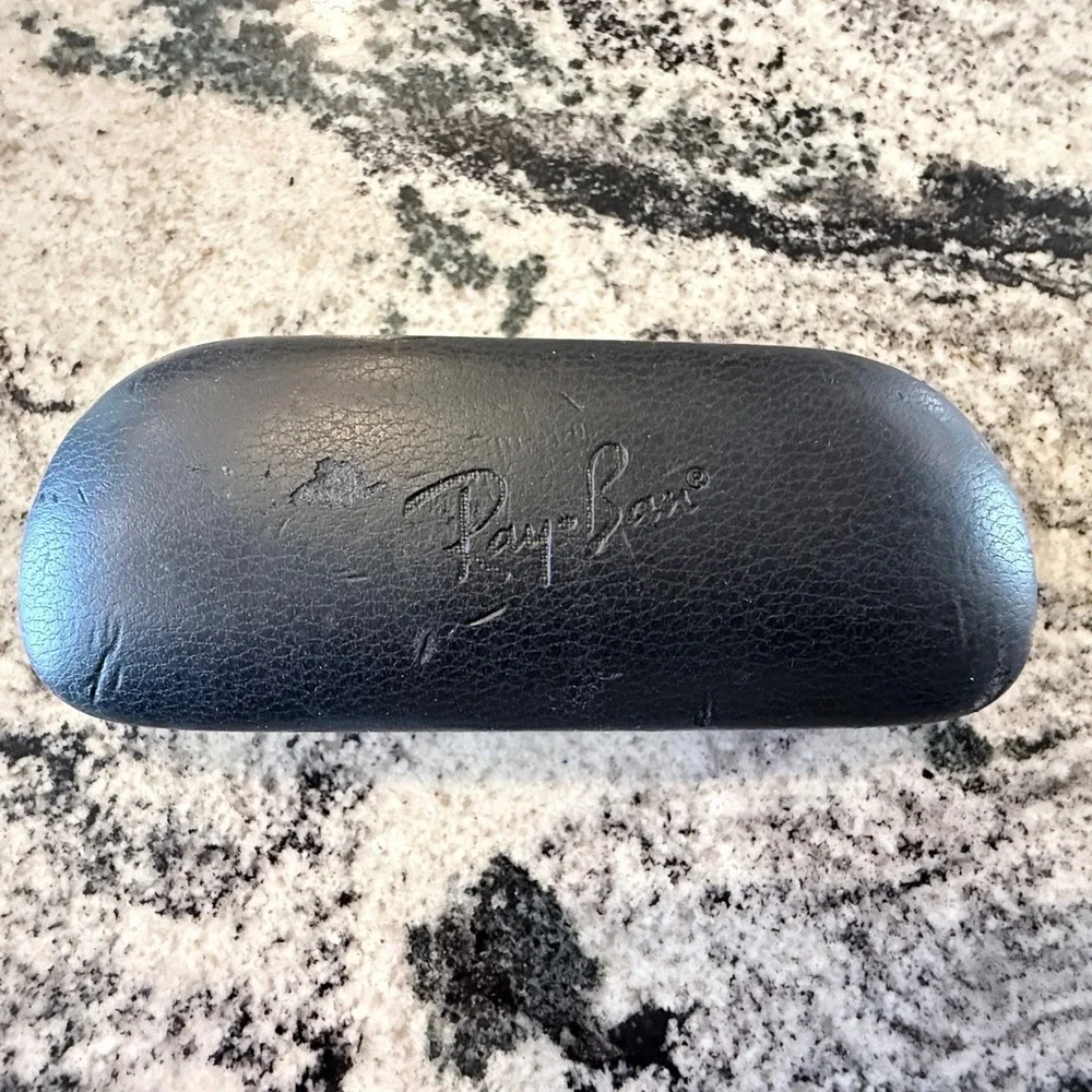 Ray-Ban RB3134 Sidestreet Silver Oval Sunglasses Blue Tint Made in Italy 52-19